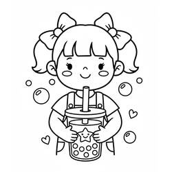Bubble Tea (Objects) coloring page #221518 to print and color
