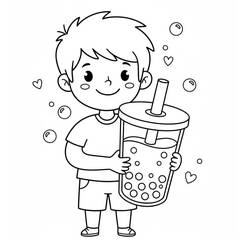 Bubble Tea (Objects) coloring page #221519 to print and color