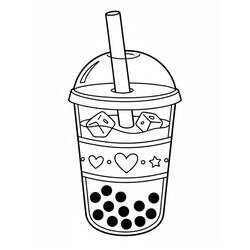 Bubble Tea (Objects) coloring page #221520 to print and color
