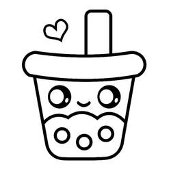 Bubble Tea (Objects) coloring page #221523 to print and color