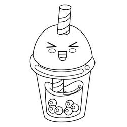 Bubble Tea (Objects) coloring page #221529 to print and color
