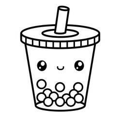 Bubble Tea (Objects) coloring page #221536 to print and color