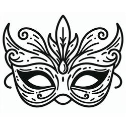 Carnival Mask (Objects) coloring page #216539 to print and color