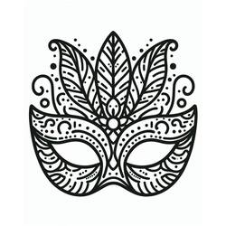 Carnival Mask (Objects) coloring page #216540 to print and color