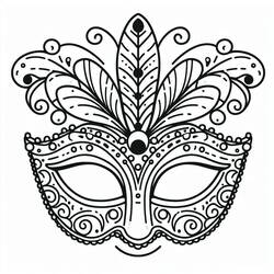 Coloring pages: Carnival Mask - Free Printable Coloring Pages