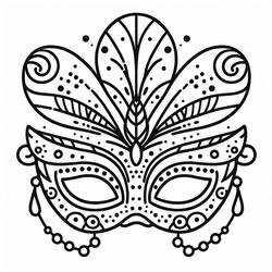 Carnival Mask (Objects) coloring page #216542 to print and color