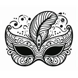 Carnival Mask (Objects) coloring page #216544 to print and color