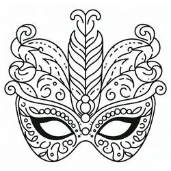 Carnival Mask (Objects) coloring page #216546 to print and color
