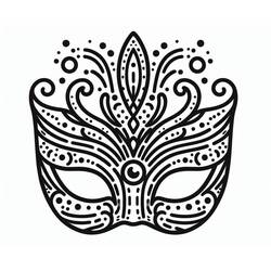 Carnival Mask (Objects) coloring page #216547 to print and color