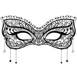 Carnival Mask (Objects) coloring page #216561 to print and color