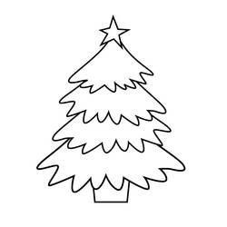 Coloring page: Christmas Tree (Objects) #167443 - Printable coloring pages