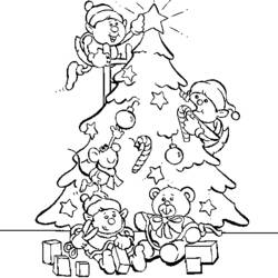 Coloring page: Christmas Tree (Objects) #167523 - Free Printable Coloring Pages