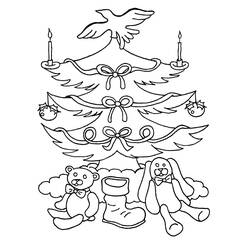 Coloring page: Christmas Tree (Objects) #167537 - Free Printable Coloring Pages