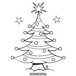 Coloring page: Christmas Tree (Objects) #167615 - Free Printable Coloring Pages