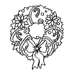 Coloring page: Christmas Wreath (Objects) #169327 - Printable coloring pages