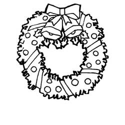 Coloring page: Christmas Wreath (Objects) #169334 - Printable coloring pages