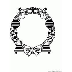 Coloring page: Christmas Wreath (Objects) #169337 - Free Printable Coloring Pages
