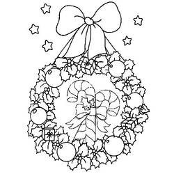 Coloring page: Christmas Wreath (Objects) #169340 - Printable coloring pages