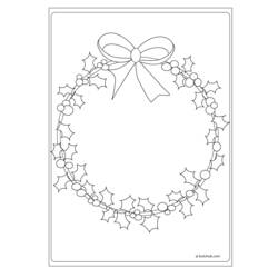 Coloring page: Christmas Wreath (Objects) #169343 - Printable coloring pages