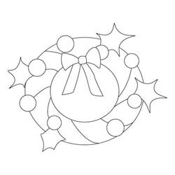 Coloring page: Christmas Wreath (Objects) #169384 - Printable coloring pages
