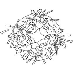 Coloring page: Christmas Wreath (Objects) #169390 - Free Printable Coloring Pages