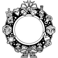 Coloring page: Christmas Wreath (Objects) #169409 - Free Printable Coloring Pages