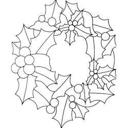 Coloring page: Christmas Wreath (Objects) #169415 - Free Printable Coloring Pages