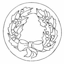 Coloring page: Christmas Wreath (Objects) #169428 - Free Printable Coloring Pages