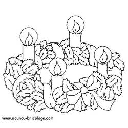 Coloring page: Christmas Wreath (Objects) #169429 - Printable coloring pages