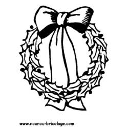 Coloring page: Christmas Wreath (Objects) #169462 - Free Printable Coloring Pages