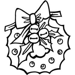 Coloring page: Christmas Wreath (Objects) #169481 - Free Printable Coloring Pages