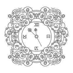 Coloring pages: Clock - Free Printable Coloring Pages