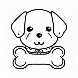 Coloring page: Dog Bone (Objects) #189705 - Free Printable Coloring Pages