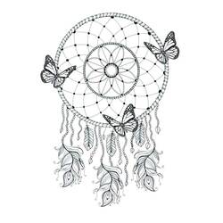 Coloring page: Dreamcatcher (Objects) #207657 - Free Printable Coloring Pages