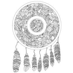 Coloring page: Dreamcatcher (Objects) #207669 - Free Printable Coloring Pages