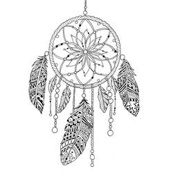 Coloring page: Dreamcatcher (Objects) #207671 - Free Printable Coloring Pages