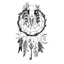 Coloring page: Dreamcatcher (Objects) #207674 - Free Printable Coloring Pages