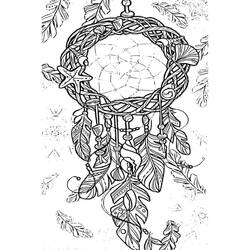 Coloring page: Dreamcatcher (Objects) #207675 - Free Printable Coloring Pages