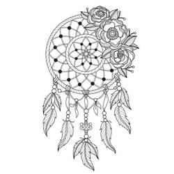 Coloring page: Dreamcatcher (Objects) #207679 - Free Printable Coloring Pages
