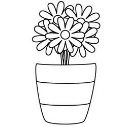 Flower Pot (Objects) coloring page #221256 to print and color