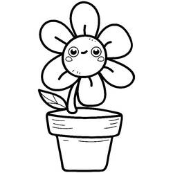 Flower Pot (Objects) coloring page #221262 to print and color