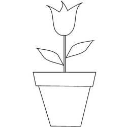 Flower Pot (Objects) coloring page #221263 to print and color