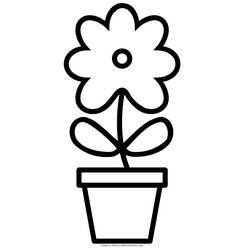 Flower Pot (Objects) coloring page #221264 to print and color