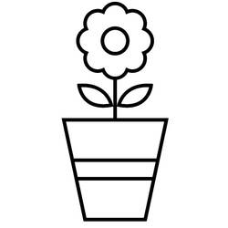Flower Pot (Objects) coloring page #221265 to print and color