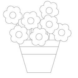Flower Pot (Objects) coloring page #221266 to print and color