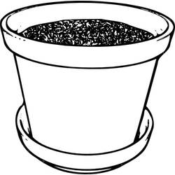 Flower Pot (Objects) coloring page #221269 to print and color