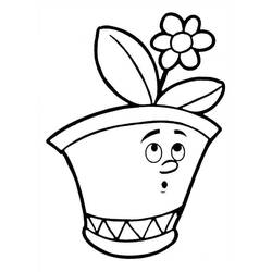 Flower Pot (Objects) coloring page #221271 to print and color