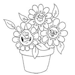 Flower Pot (Objects) coloring page #221274 to print and color