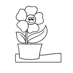Flower Pot (Objects) coloring page #221276 to print and color