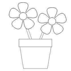 Flower Pot (Objects) coloring page #221277 to print and color